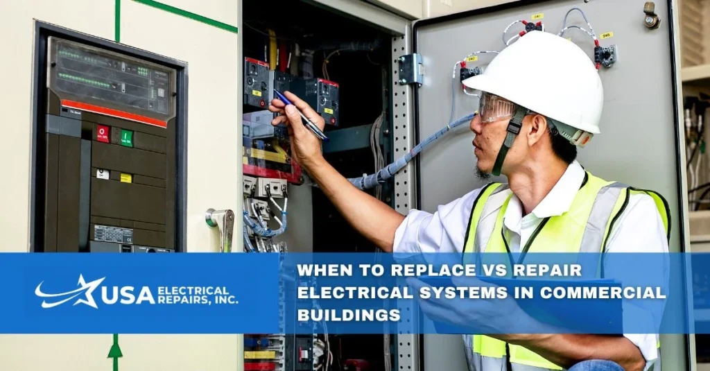 when to replace vs repair electrical systems in commercial buildings
